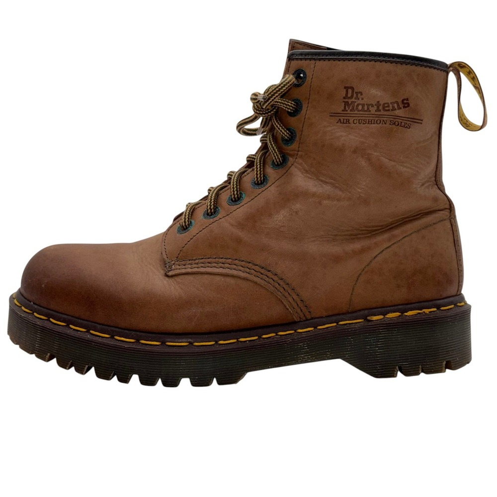 Dr Martens 1460 Crazy Horse Boots Mens 12 Brown Doc Leather MIE England VINTAGE - Picture 2 of 12